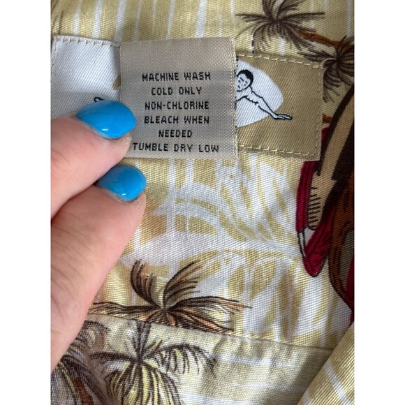 90's High Surf Men's Retro Button-Down Cotton Surf Shirt Size XL - Picture 7 of 7